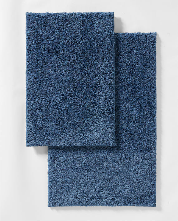 Spaces Exotica Polyester 2376 GSM Solid Dark Blue Large Bath Mat – 50 X 80 CM