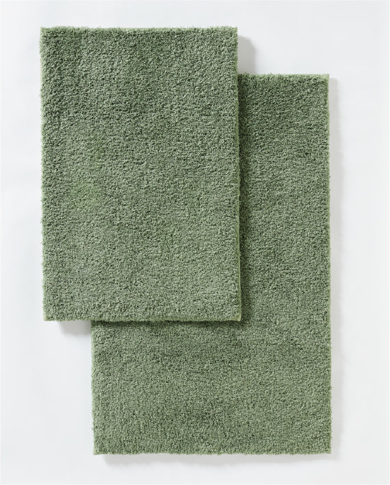 Spaces Exotica Polyester 2376 GSM Solid Light Green Large Bath Mat – 50 X 80 CM