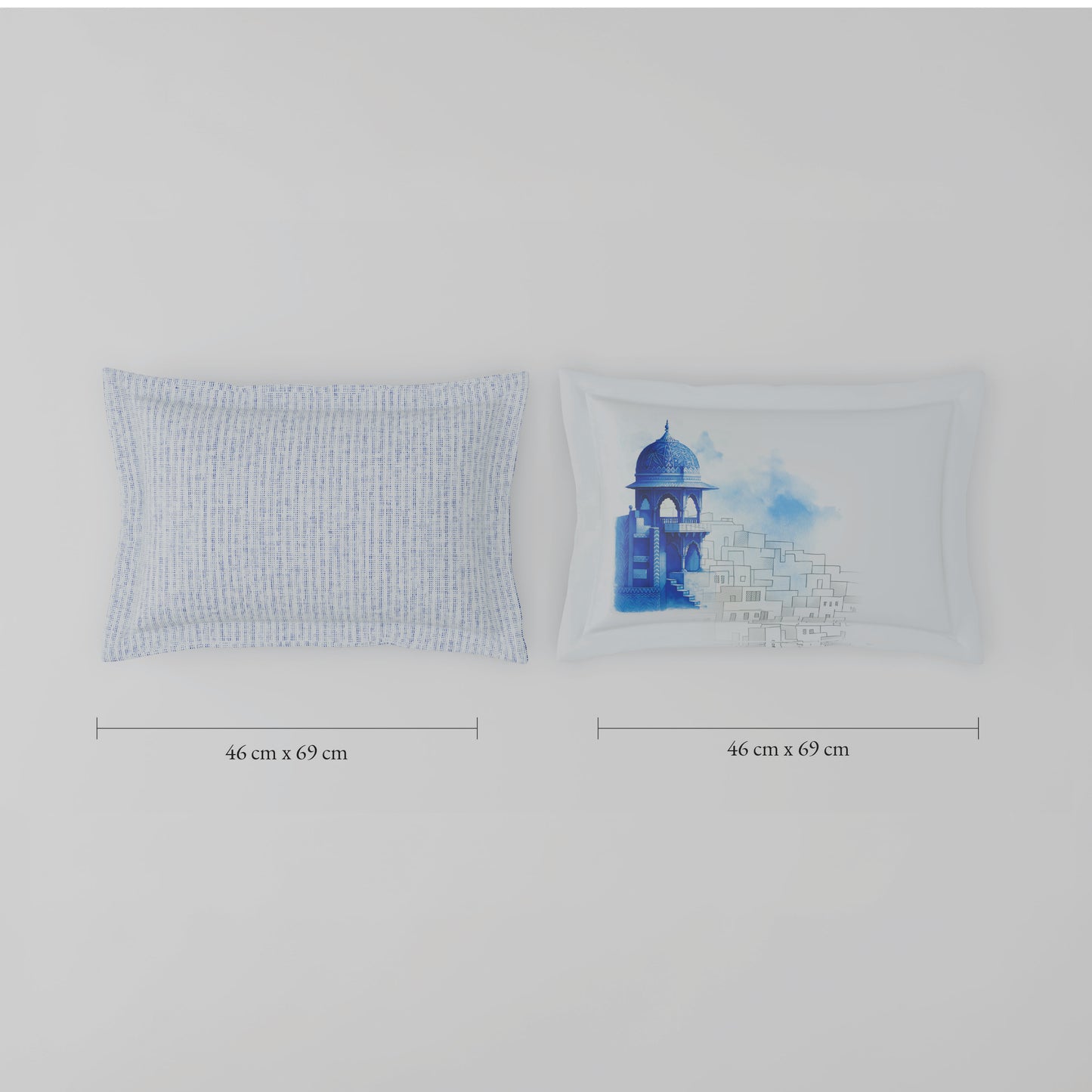 Spaces Riviera 100% Cotton 200 TC Percale Abstract Design Permium Large Bedsheet with 4 Pillow Covers, Blush