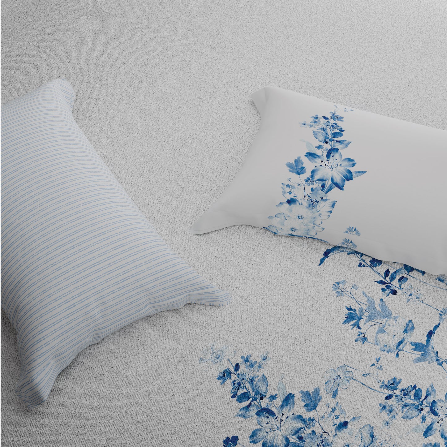 Spaces Riviera 100% Cotton 200 TC Percale Abstract Design Permium Large Bedsheet with 4 Pillow Covers, Beige