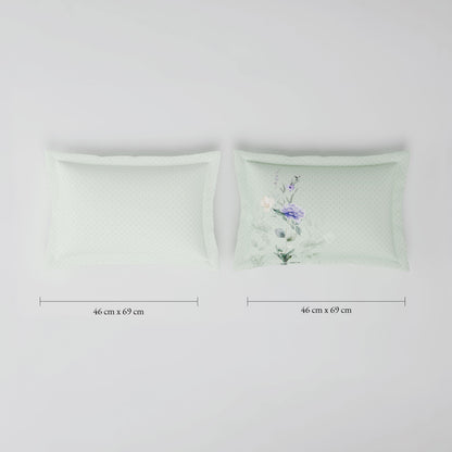 Spaces Riviera 100% Cotton 200 TC Percale Abstract Design Permium Large Bedsheet with 4 Pillow Covers, White