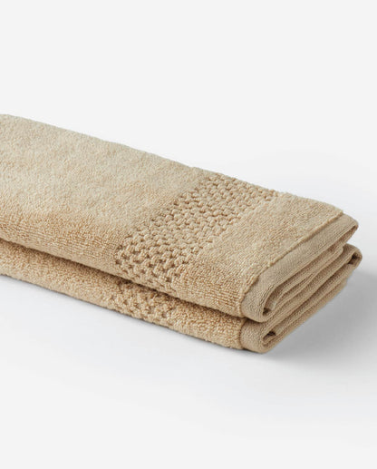 Spaces Swift Dry Light Brown Solid 100% Cotton 450 GSM Dobby Bath Towel – 75 X 150 CM
