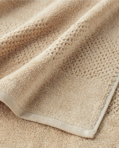 Spaces Swift Dry Light Brown Solid 100% Cotton 450 GSM Dobby Bath Towel – 75 X 150 CM