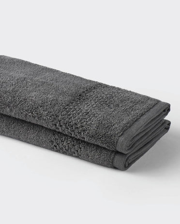 Spaces Swift Dry Dark Grey Solid 100% Cotton 450 GSM Dobby Bath Towel – 75 X 150 CM
