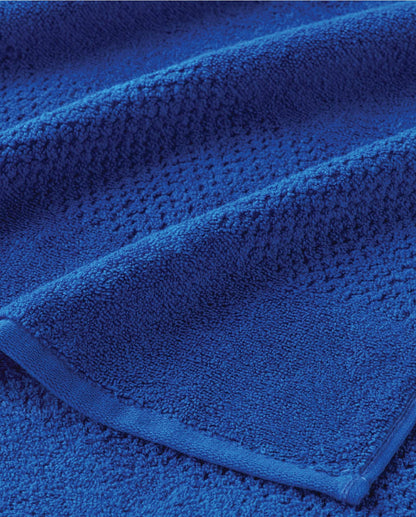 Spaces Swift Dry 100% Cotton 450 GSM Solid Dobby Dark Blue 2 Hand Towels – 40 x 60 CM