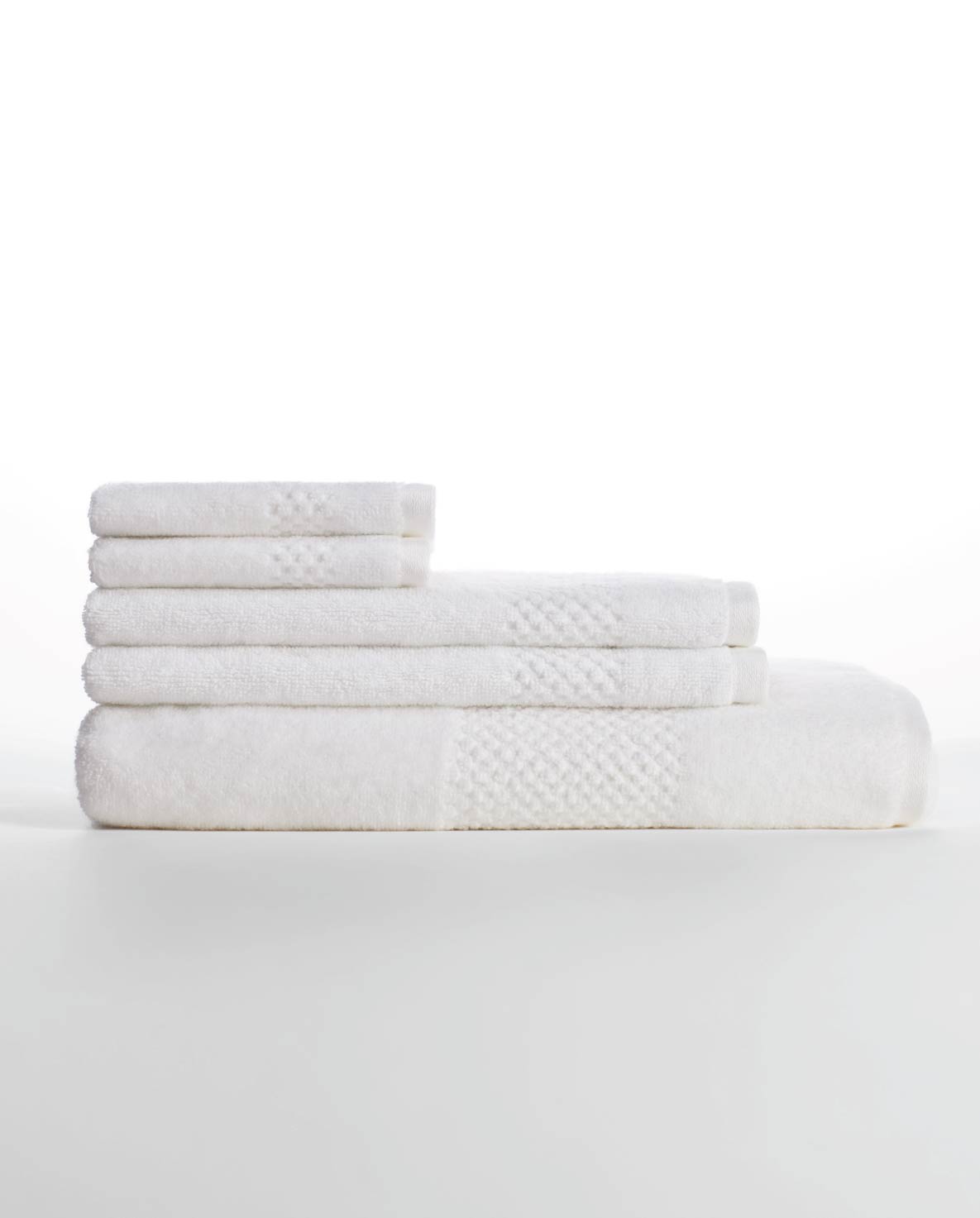 Spaces Swift Dry 100% Cotton 450 GSM White Solid 4 Face Towels Set – 30 x 30 CM