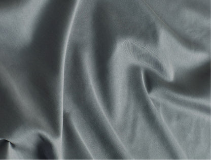 Spaces Aven Grey Solid 100% Cotton 210 TC Large Bedsheet with 2 Pillow Covers - 108 x 108 Inches