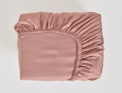 Spaces Aven Blush Solid 100% Cotton 210 TC Large Bedsheet with 2 Pillow Covers - 108 x 108 Inches