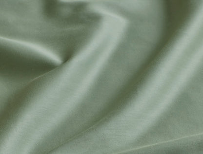 Spaces Aven Sage Solid 100% Cotton 210 TC Large Bedsheet with 2 Pillow Covers - 108 x 108 Inches
