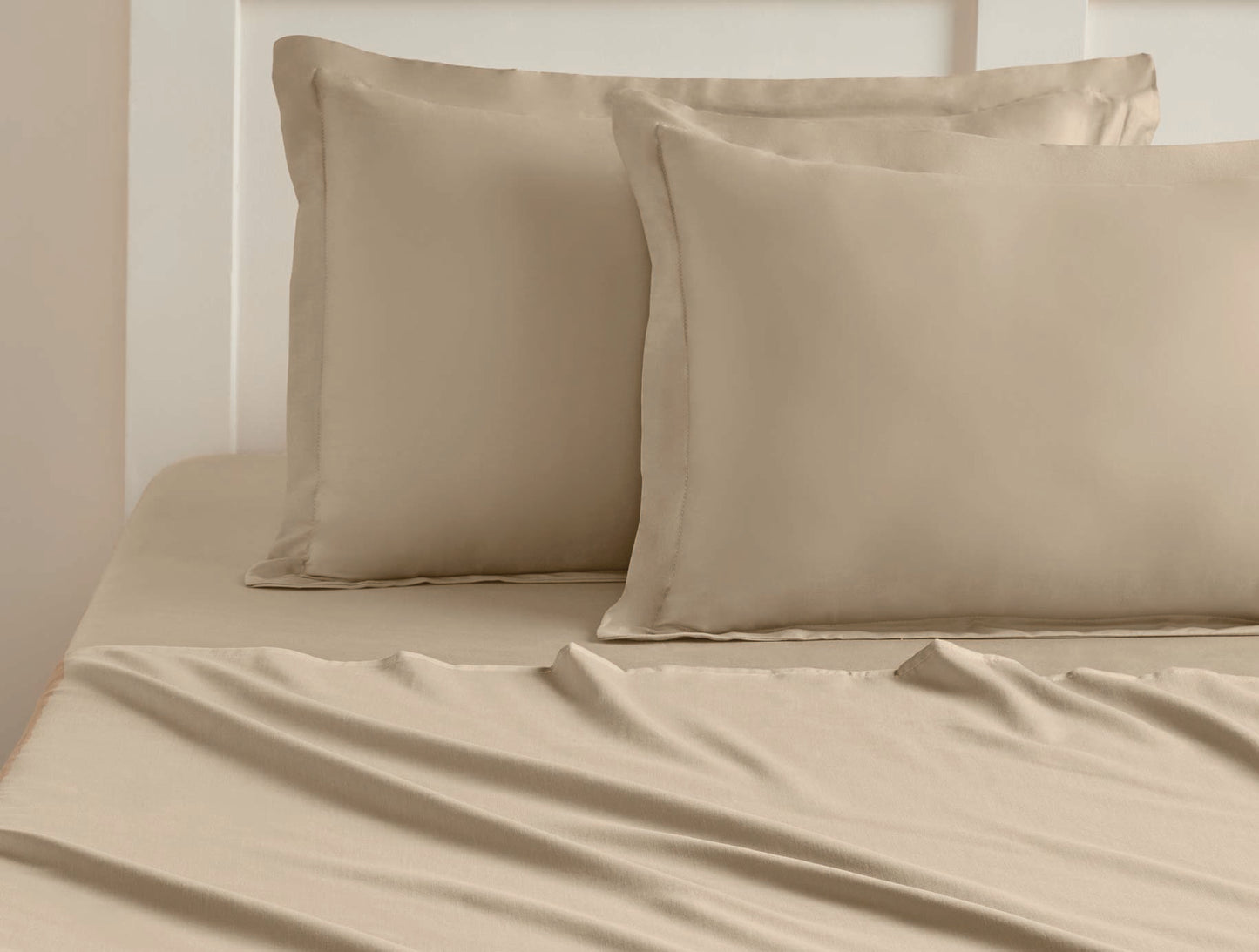 Spaces Aven Brown Solid 100% Cotton 210 TC Large Bedsheet with 2 Pillow Covers - 108 x 108 Inches