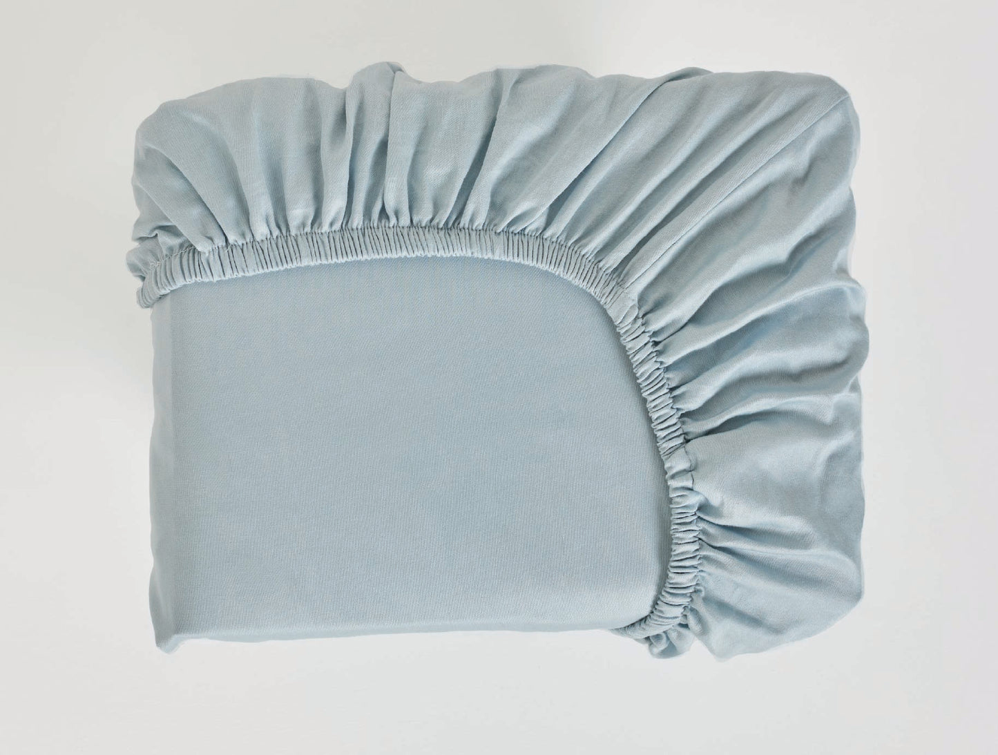 Spaces Aven Blue Solid 100% Cotton 210 TC Large Bedsheet with 2 Pillow Covers - 108 x 108 Inches