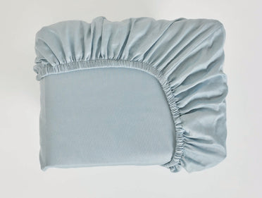 Spaces Aven Blue Solid 100% Cotton 210 TC Large Bedsheet with 2 Pillow Covers - 108 x 108 Inches