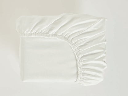 Spaces Aven White Solid 100% Cotton 210 TC Large Bedsheet with 2 Pillow Covers - 108 x 108 Inches