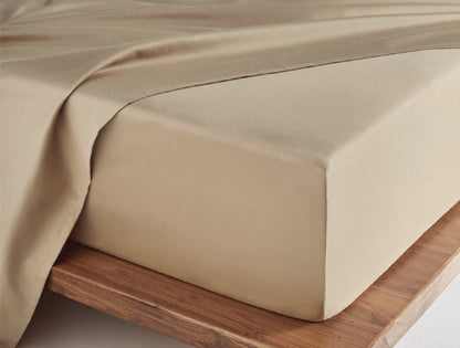 Spaces Aven  100% Cotton 210 TC Solid Brown Single Bedsheet with 1 Pillow Cover - 60 x 88 Inches