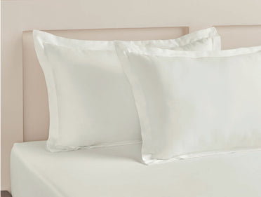 Spaces Aven  100% Cotton 210 TC Solid White Single Bedsheet with 1 Pillow Cover - 60 x 88 Inches