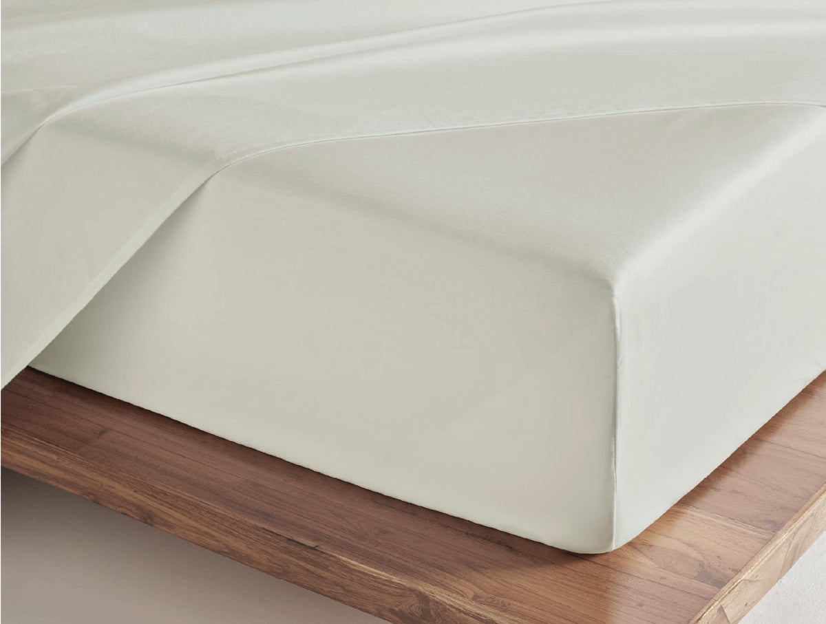 Spaces Aven  100% Cotton 210 TC Solid White Single Bedsheet with 1 Pillow Cover - 60 x 88 Inches