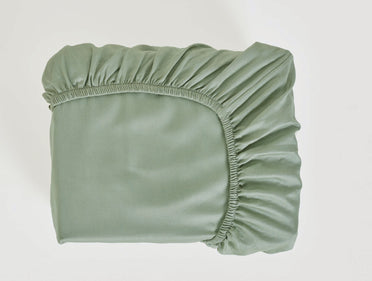 Spaces Aven Sage Solid 100% Cotton 210 TC King Fitted Sheet with 2 Pillow Covers – 72 x 78 Inch, 12 Inch Deep Pocket