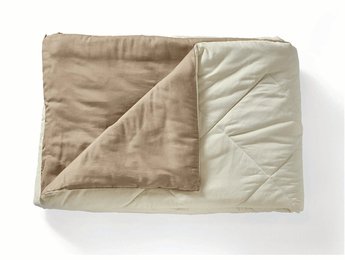Spaces Aven Ivory Solid 100% Cotton 210 TC Single Quilt - 60 x 86 Inches