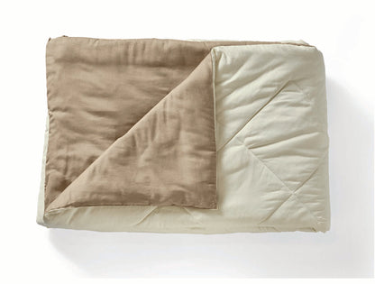 Spaces Aven Ivory Solid 100% Cotton 210 TC Single Quilt - 60 x 86 Inches