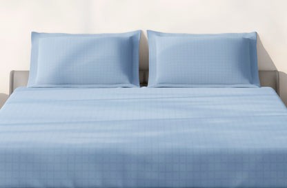 Spaces Aeris Light Teal Floral Cotton 144TC Percale Large Bedsheet Set