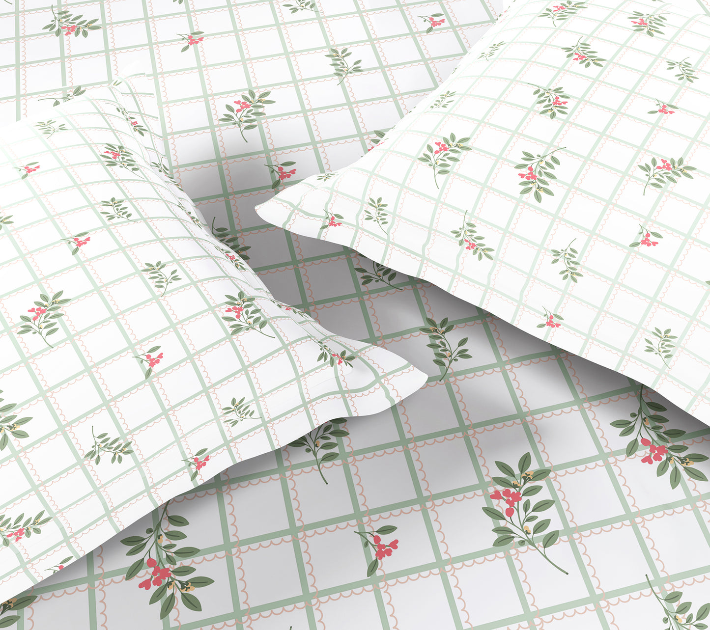 Spaces Aeris White Floral 100% Cotton 144 TC Queen Fitted Sheet