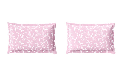 Spaces Aeris Light Pink Floral 100% Cotton 144 TC Queen Fitted Sheet
