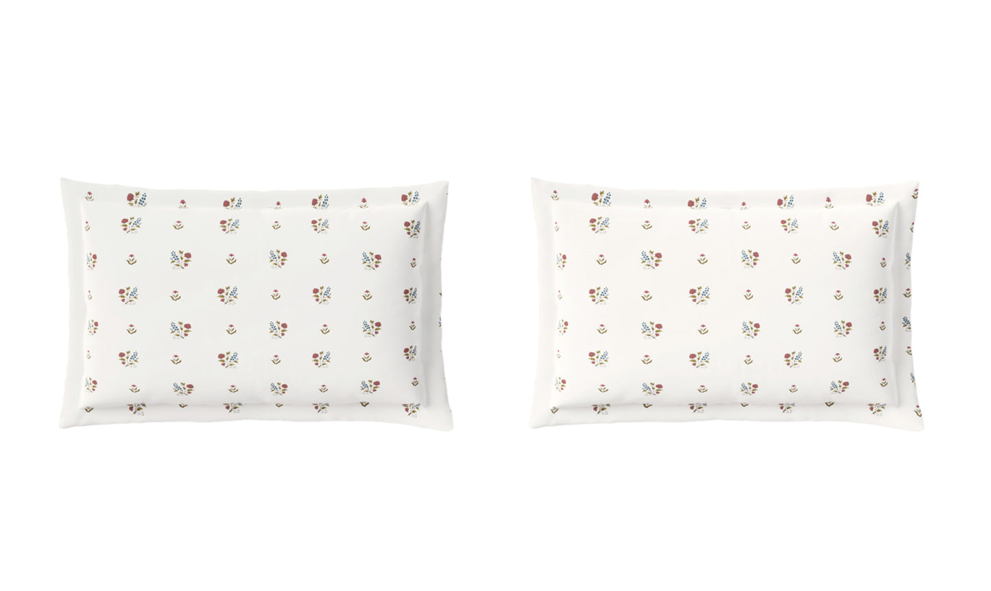 Spaces Aeris Cream Floral 100% Cotton 144 TC Queen Fitted Sheet