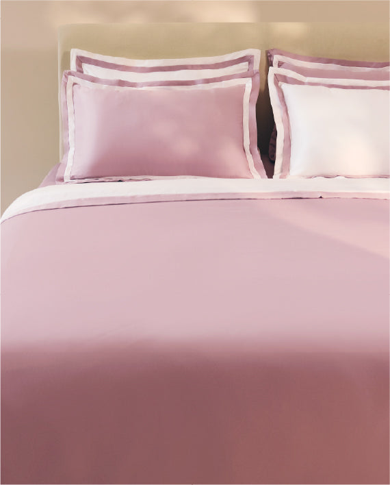 Spaces Hygro Cotton 400 TC Solid Light Violet Double Bedsheet with 4 Pillow Covers – 108 x 108 Inches