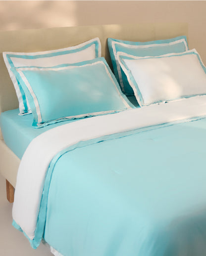 Spaces Hygro Cotton 400 TC Sateen Light Green Solid Single Quilt – 59 x 85 Inches