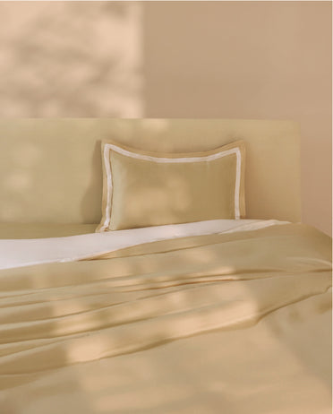 Spaces Hygro Cotton 400 TC Brown Solid Sateen Double Duvet Cover – 90 x 108 Inches