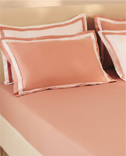 Spaces Hygro Cotton 400 TC Coral Solid Sateen Double Duvet Cover – 90 x 108 Inches