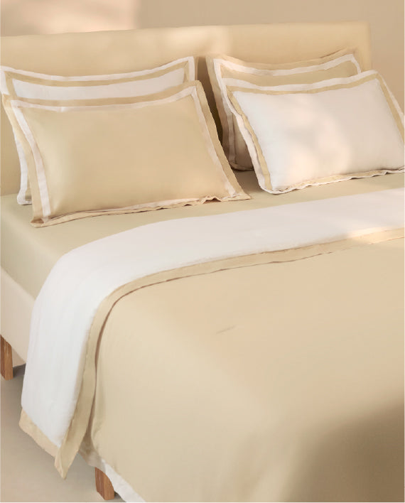 Spaces Hygro Cotton 400 TC Light Yellow Solid Sateen Double Duvet Cover – 90 x 108 Inches