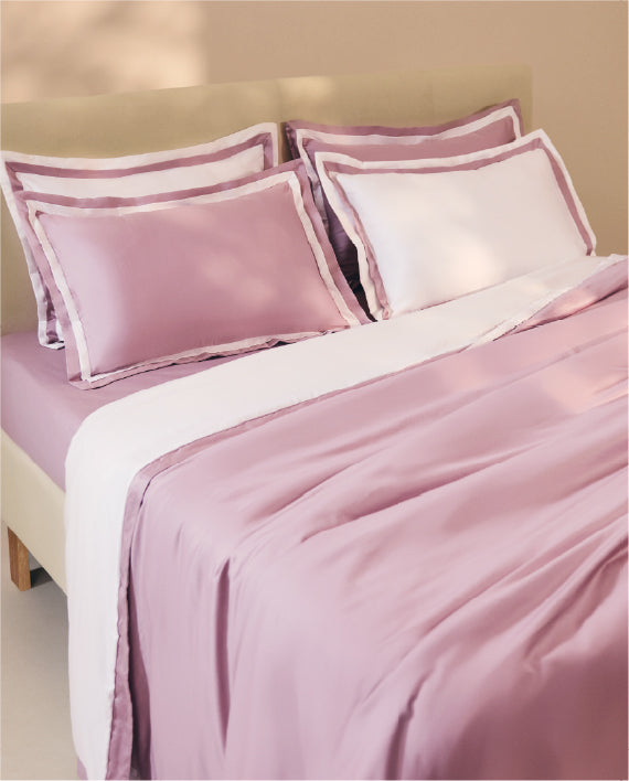 Spaces Hygro Cotton 400 TC Light Violet Solid Sateen Double Duvet Cover – 90 x 108 Inches