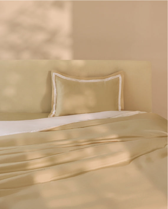Spaces Hygro Cotton 400 TC Taupe Solid Sateen Double Duvet Cover – 90 x 108 Inches