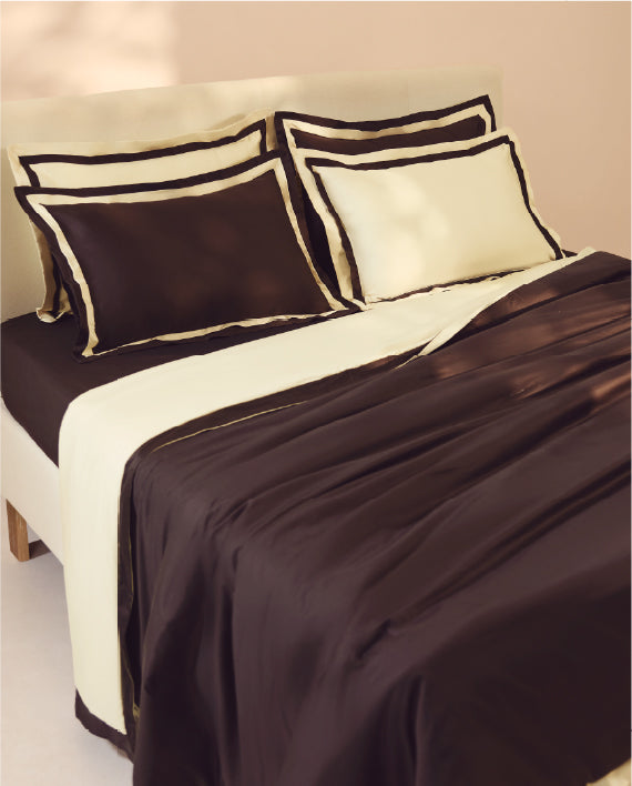 Spaces Hygro Cotton 400 TC Dark Brown Solid Sateen Single Duvet Cover – 59 x 88 Inches