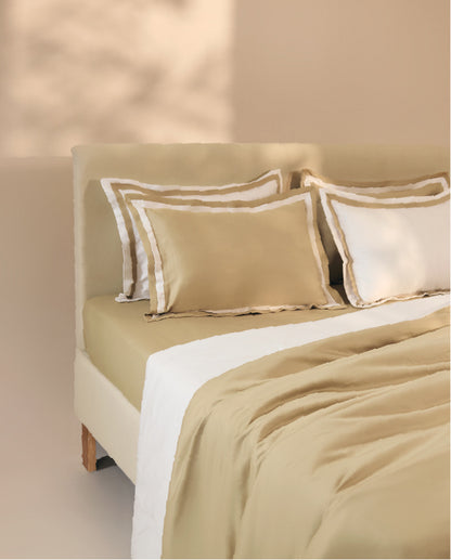 Spaces Hygro Cotton 400 TC Light Yellow Solid Sateen Single Duvet Cover – 59 x 88 Inches