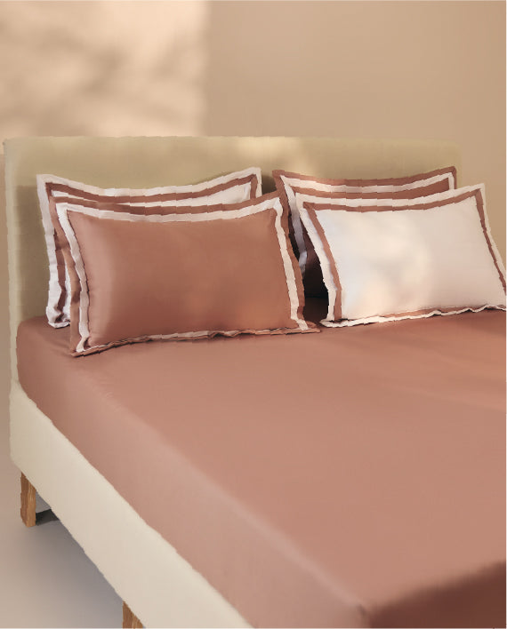 Spaces Hygro Cotton 400 TC Light Brown Solid Sateen Single Duvet Cover – 59 x 88 Inches
