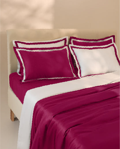 Spaces Hygro Cotton 400 TC Dark Violet Solid Sateen Single Duvet Cover – 59 x 88 Inches