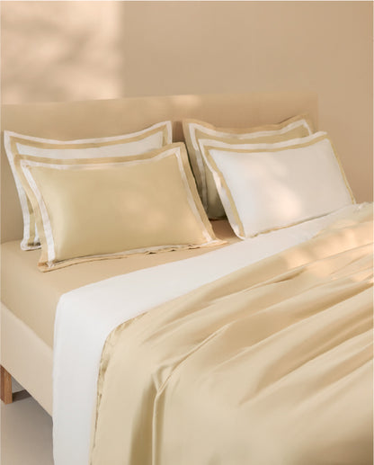 Spaces Hygro Cotton 400 TC Gold Solid Sateen Single Duvet Cover – 59 x 88 Inches