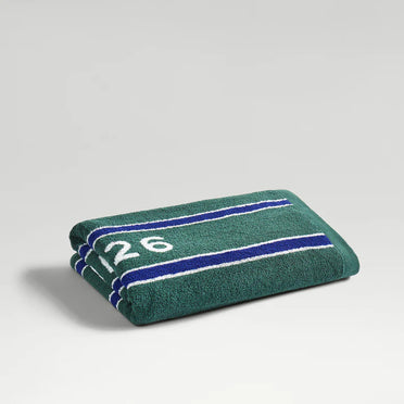 Wimbledon 100% Cotton 525 GSM Jacquard Champions Bath Towel - Green