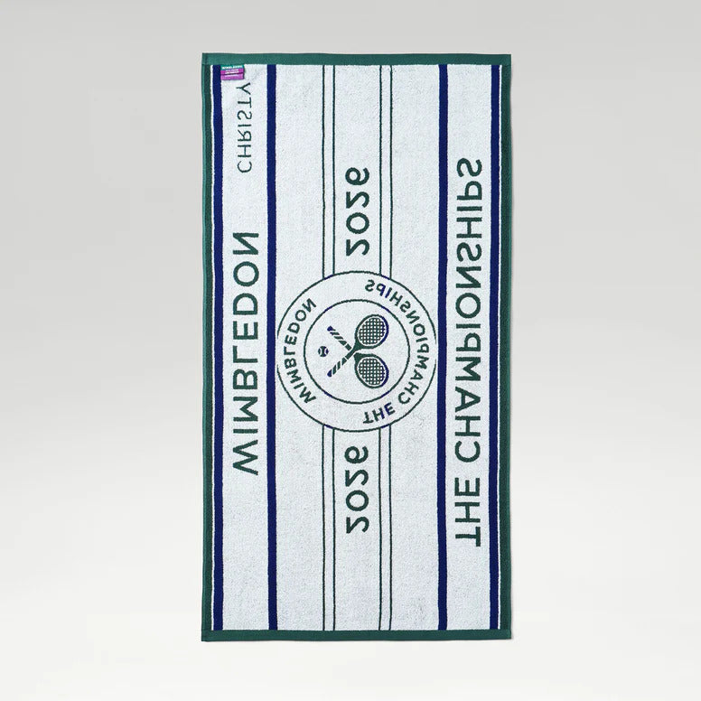 Wimbledon 100% Cotton 525 GSM Jacquard Champions Bath Towel - Green