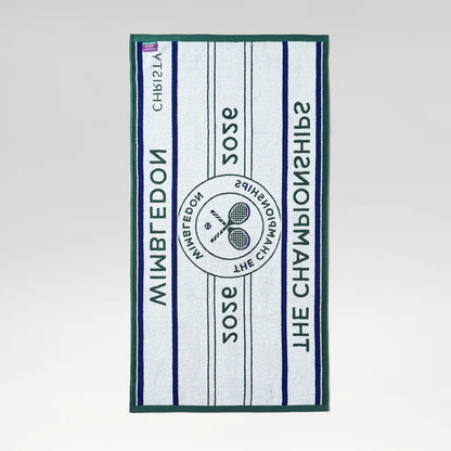 Wimbledon 100% Cotton 525 GSM Jacquard Champions Bath Towel - Green