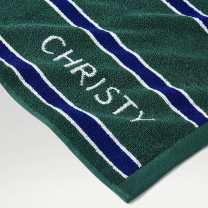 Wimbledon 100% Cotton 525 GSM Jacquard Champions Bath Towel - Green