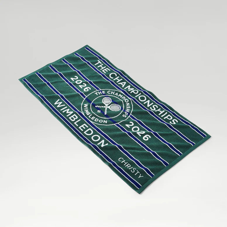Wimbledon 100% Cotton 525 GSM Jacquard Champions Bath Towel - Green