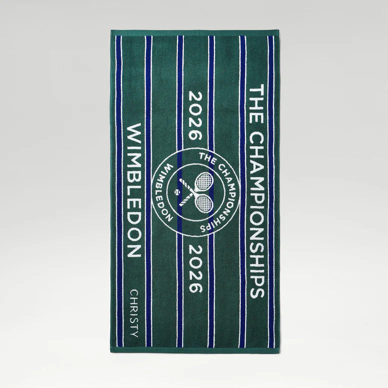 Wimbledon 100% Cotton 525 GSM Jacquard Champions Bath Towel - Green