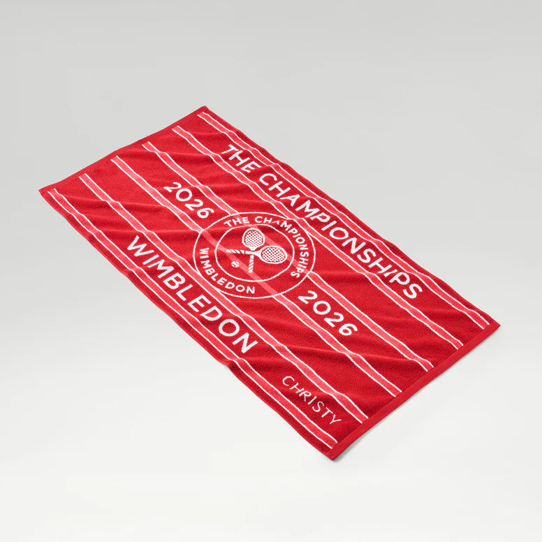 Wimbledon 100% Cotton 525 GSM Jacquard Champions Bath Towel - Strawberry