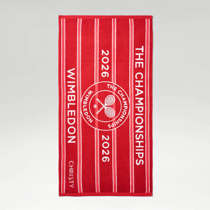 Wimbledon 100% Cotton 525 GSM Jacquard Champions Bath Towel - Strawberry