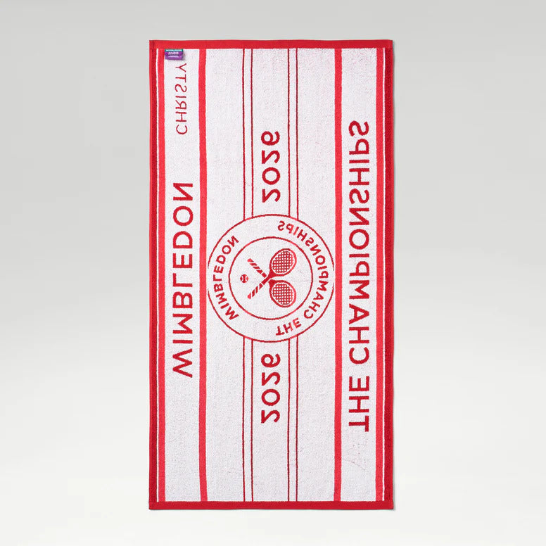 Wimbledon 100% Cotton 525 GSM Jacquard Champions Bath Towel - Strawberry