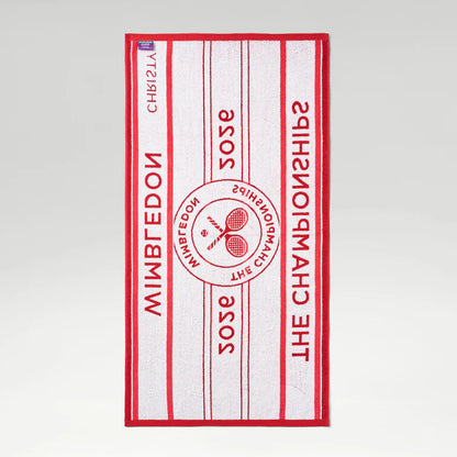 Wimbledon 100% Cotton 525 GSM Jacquard Champions Bath Towel - Strawberry