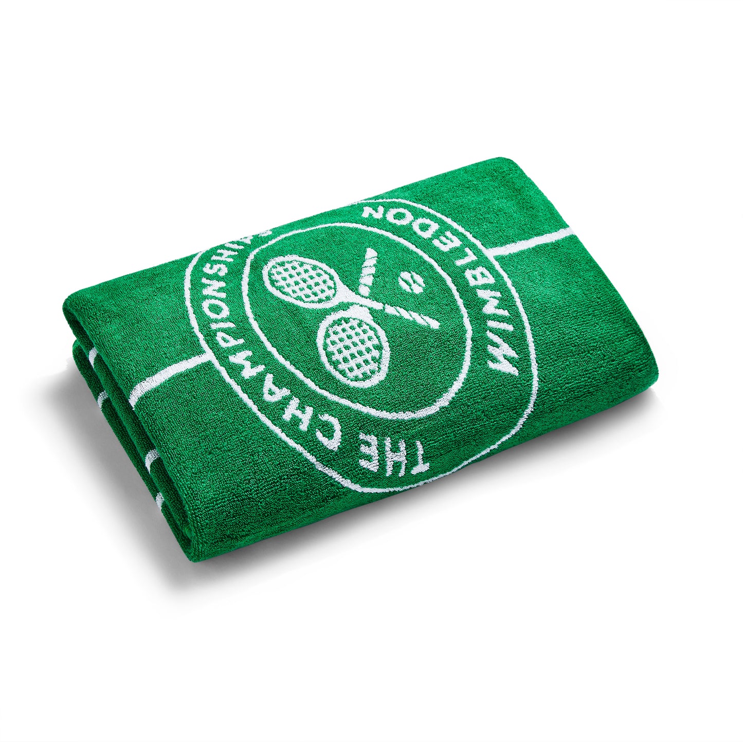 Wimbledon 100% Cotton 525 GSM Jacquard Champions Bath Towel - Green